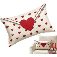 Pillow Covers Red White Decorative Pillowcases Valentine's Day Envelope Throw Pillow Cover for Holiday Winter Home Bedroom Couch