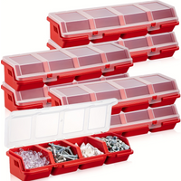 Multi-grid Electronic Component Storage Box Transparent Visible Screw Hardware Parts Organizer Case Tool Box