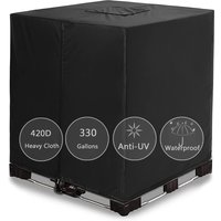 IBC-Behälterabdeckung 330 Gallonen Reißverschluss 210D&420D Hochwertiges Sonnenschutzmaterial 1000L Outdoor-Garten-Wassertank-Schutzabdeckung
