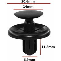 20Pcs For 7mm Hole OE: 90467-07201 Car Engine Splash Shield Clip Engine Guard Plate Buckle Fastener Auto Bumper Clips B23