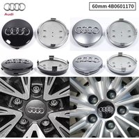 4pcs 60mm Car Styling Wheel Center Cap Emblem Hub Covers Badge 4B0601170 For Audi A3 A4 A5 A6 A7 A8 S4 S6 A6L Auto Accessories