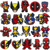 9/19pcs Deadpool PVC Shoe Charms Accessories Shoes Decorations Designer Ornaments Fit Bracelets Gift Kids Xmas Gift