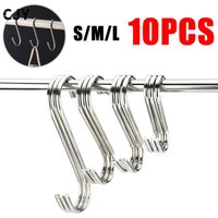 Edelstahl S-Form Haken Multifunktions Küche Schlafzimmer Geländer S Kleiderbügel Haken Verschluss Halter Haken Hängende Kleidung Rack