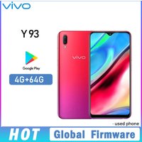 VIVO Y93 Smartphone 4G 4GB 64GB Global firmware Octa core Android 8.1 6.2'' Camera 13MP+2.0MP Face ID cellphone 9y Used Phone