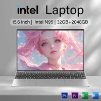 New 15.6" Portable Laptop N95 32GB RAM 2048GB SSD 7500mAh Battery Office Study Computer PC Windows 11 Pro Notebook Gamer