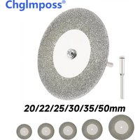 10pcs/Set 20/22/25/30/35/50mm Diamond Cutting Discs Saw Abrasive Wheel Coated Flat Lap Disk With 2 Rods for Cutting Glass Metal