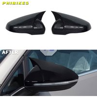 2Pcs Side RearView Mirror Cover Caps Mirror Tools Case Black Tuning New Fit For VW Golf MK6 MK7 7.5 GTI R GTD Base 2009-2020
