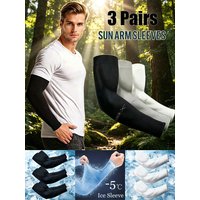 AliExpress NONE 3 Pair Ice Silk Cooling Arm Covers Unisex Summer Sun Protection Sunshade for Cycling Outdoor Sports Golf Running