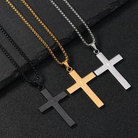 Stainless Steel The Lords Prayer Cross Pendant Necklace For Men Women Christian Prayers Jewelry Accessories