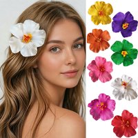 8pcs Flower Hair Clips Hawaiian Style Bangs Clip Duckbill Hair Clip Artificial Flower Hair Accessories for Beach Parties