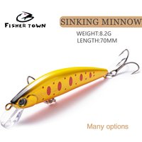 Aorace Minnow Fishing Lure 70mm 8.2g 3D Eyes Crankbait wobbler Artificial Plastic Hard Bait Fishing Tackle