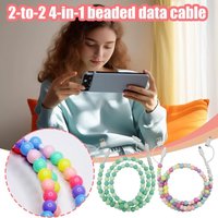 4-in-1 PD3.0 Charging Cable For IPhone Fast Data Sync Beads Phone Cable 480 Mbps USB 8-pin Charging Cable For All Phones