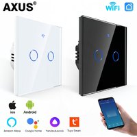 EU Smart Switches 1/2/3Gang Tuya Wifi Touch Light Switch Wall Sensor Switches Smart Life For Alexa Google Home 433RF Remote