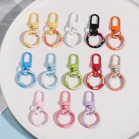 1Pcs/Lot Spring O Rings Round Lobster Claw Clasps Cute Metal Keychain Ring Round Carabiner Clips for Keyrings Buckle Bags Purses