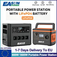 EASUN POWER 800W 1800W Przenośna stacja zasilania, generator solarny 493Wh 1024Wh, bateria LiFePO4, zasilanie awaryjne do domu, kemping, mobilne zasilanie