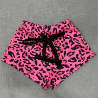 Leopard Print Cool Contrast Casual Sports Shorts Aesthetics Summer Low Waisted Beach Pants Y2K Spice Girl Trend Sexy Hot Pants