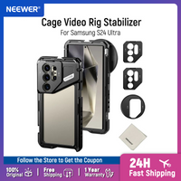 NEEWER PA042 S24 Ultra Phone Cage Video Rig Stabilizer with PA045S Quick Release Side Handle, PA045E Bluetooth Shutter Handle