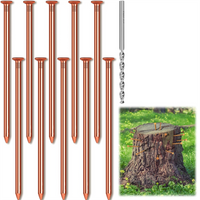 M11K-3.15" Pure Copper Nails 10Pcs For Killing Tree Stump Roots With Drill Bulk Stump Removal Spikes