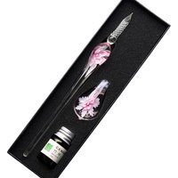 Dip Pen Floral Vintage Glass Dip Signature Fountain Pen Ink Writing Tool Stationery Gift 글라스펜 перо калиграфческое 딥펜