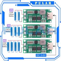 18650 Lithium Battery Multi-Cell 2S 3S 4S Type-C To 8.4V 12.6V 16.8V Step-Up Boost LiPo Polymer Li-Ion Charger 7.4V 11.1V 14.8V