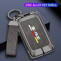 Zinc alloy car key bag protective cover shell suitable for Renault RS car high-end metal key chain car interior accessories