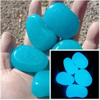 AliExpress NONE 10pcs Luminous Pebbles Big 4.5cm Stone Ornaments Garden Decoration Gravel Courtyard, Fish tank Glow in Dark Pebbles