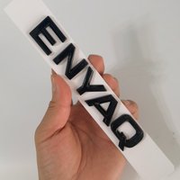 ENYAQ Emblem For SKODA Sticker ENYAQ IV Trunk Sticker 1pcs Glossy Black Car Rear Sticker For SKODA ENYAQ IV 80 4X4 Skoda Decals