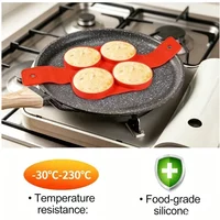 Silicone Egg Pancake Ring Fried Egg Shaper Nonstick Omelet Mould Egg Cooker Kitchen Baking Cooking Household Accessory Supplies
