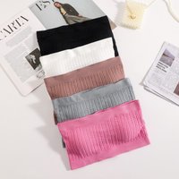 M-XL sans couture bustiers femmes sans bretelles haut court femme Bandeau soutien-gorge côtelé sous-vêtements de sport Invisible intimes soutien-gorge d'été