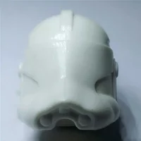 100 pcs pure white helmet head Building Block Mini Action Figure Toys Solid Plain Helmet Accessories