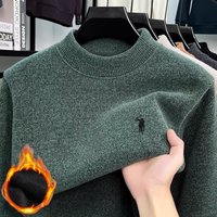 Personalized Mens Exquisite Brand Paul Classic Embroidered Comfortable Knitted Sweater Autumn Winter New Velvet Warm Long Sleeve