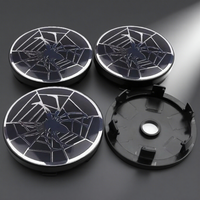 4PCS 56mm 60mm Unversal Spider Web Badge Emblem Stickers Car Wheel Hub Center Caps Rim Cover For Ford BMW Tesla Mazda Honda VW