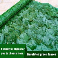 50x300cm Artificial Ivy Hedge Green Leaf Fence Panels Faux Privacy Fence Screen For Home Outdoor Garden Balcony Decoration