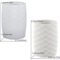 DIY Petal Relief Flower Pot Epoxy Resin Mold for Floral Arrangements, Plaster Vase Decorations, and Storage Silicone Mold