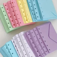 30 pcs A7 binder pocket - no zipper, 6-pole budget envelope and A7 wallet with money and material organization insert