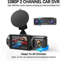 Front & Rear Dash Cam FHD1080P Dual Lens 170° Wide Angle Night Vision Loop Recording G-Sensor Dash Came For Car Driving Recorder