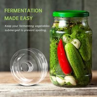 1/2 Pack Glass Fermentation Weight, Easy Grip Pickling Glass Weight for Home Brewing, Pickling, Fermented Fruits, Sauerkraut