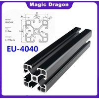 1PC BLACK 4040 European Standard Anodized Aluminum Profile Extrusion 100-800mm Length Linear Rail for CNC 3D Printer CNC