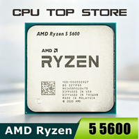 AMD R5 5600 Processor AMD Ryzen 5 5600 CPU 6-Core 12-Thread 4.4GHz 32MB Cache Socket AM4 Desktop PC Gaming CPU