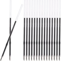 Retractable Ballpoint Pen Refills 30 Pieces 1mm Medium Point Black Ink Refills Smooth Writing for Click Pens