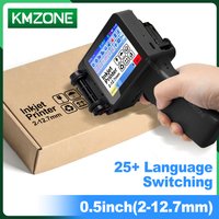 Mini Handheld Inkjet Printer 2-12.7mm for Text QR Barcode Batch Number Logo Date Label Printer with 0/1/2 ink Cartridges