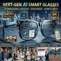 2026 New 800W HD Pixel Smart Glasses Men Anti-shake Camera AI Language Translation Video Recording ChatGPT Music Call Sunglasses