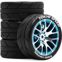 4 pcs CNC aluminum 64mm RC rally racing wheel hub drift tire FW06 Tamiya TT01 TT02 XV01 1/10 RC racing upgrade parts wheel