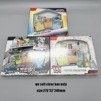 Transparent PET box for PTCG SV10.5/SV8.5 Poster Collection Box for Black Bolt & White Flare/Prismatic Evolutions storage case