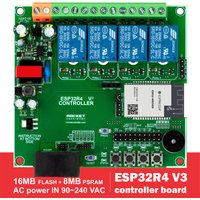 ESP32 - 4 Relay controller board for Wi-Fi Bluetooth TASMOTA Smart Home system, Home Assistant. ESP32R4.