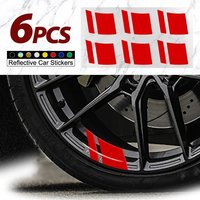 AliExpress NONE 6PCS Multi-Color Reflective Wheel Rim Stickers Waterproof Vinyl Decals for Car Motorcycle Bike Wheel Decor
