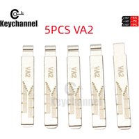 5PCS Uncut Car Key Blank VA2 Degree Scale Key Blade Remote Key Head Spare Key for Xhorse KD KEYDIY for Peugeot 307 408 Citroen