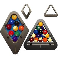 Wooden Billiards Pool Rack Adjustable 9-BALL PRO Billiard Triangle Stand Triangle/Diamond Eliminates Gaps Billiards Stand System