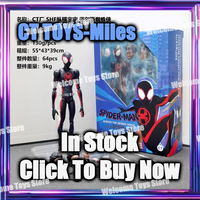 In Stock Ct Toys Spiderman Miles Morales Figure Spider-Man Across The Spider-Verse Anime Action Figure Figurine Model Gifts Toys