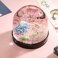 Romantic Cherry Blossom Snow Scene Crystal Ball Exquisite Home Table Decoration Ball Birthday and Festival Gift